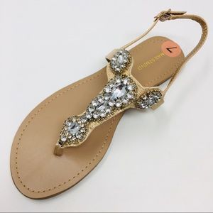 Max Studio Embellished Jewel Sandals